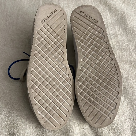 Converse Blue and Yellow Canvas Sneakers with Rubber Toe Cap - Picture 5 of 8